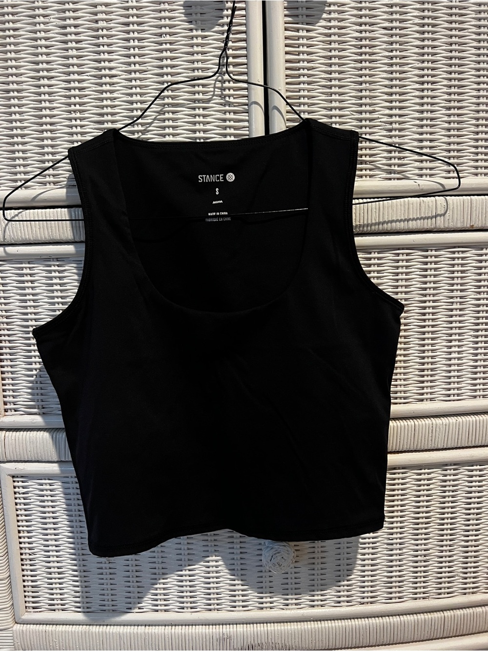 Stance Black Scoop Crop Tank - Women